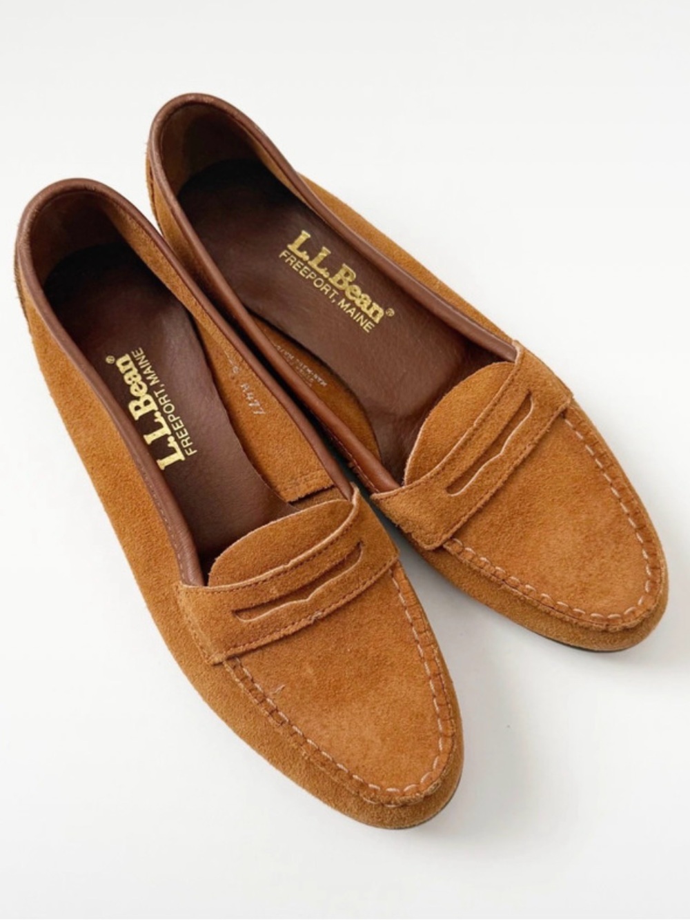 L.L. Bean Women’s Suede Loafers in Chestnut